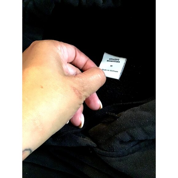 AMAZON ESSENTIALS- WOMEN BLACK PULLOVER SWEATSHIRT FRONT KANGAROO POCKET SIZE M - Picture 5 of 8